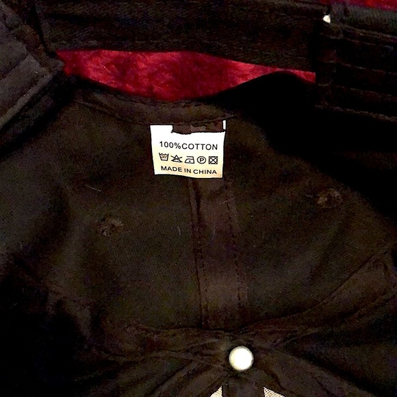 Gold Studded, Bejeweled Cross Cap with Butterfly! - Picture 5 of 9